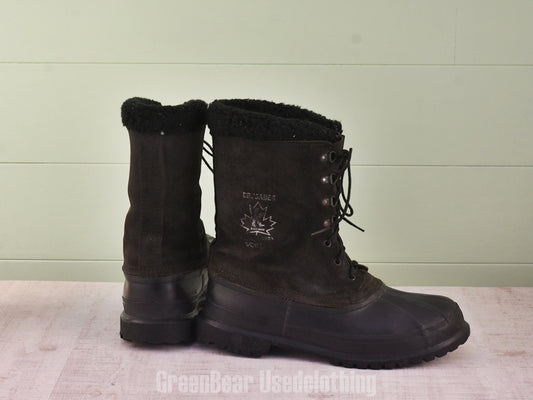 F156 カナダ製 SOREL ビンテージ スノーブーツ 黒 メンズ 10 28cm