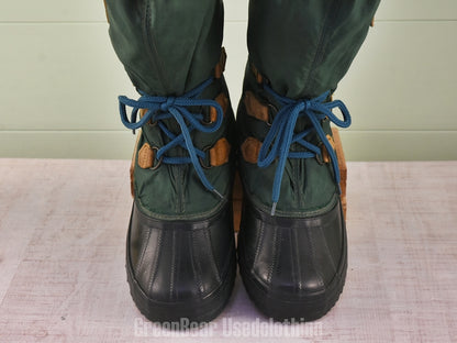 F157 カナダ製 SOREL ビンテージ スノーブーツ ナイロン 緑 レディース 6wos 24cm