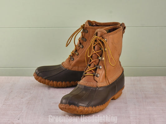 F164 USA製 L.L.Bean ビンテージ ビーンブーツ 裏地付き 茶 メンズ 10LM 28cm