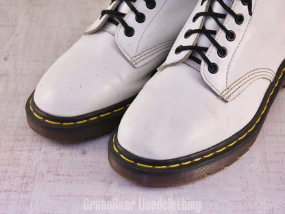 F167 イギリス製 Dr.Martens ビンテージ 8ホールブーツ 白 レディース 7 25cm