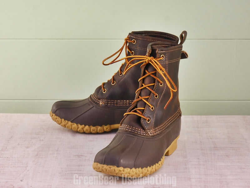 F181 USA製 L.L.Bean ビーンブーツ 裏地付き 茶 レディース W7M 25cm
