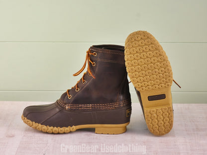 F181 USA製 L.L.Bean ビーンブーツ 裏地付き 茶 レディース W7M 25cm