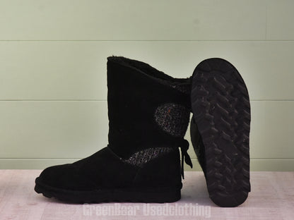 E378 メンズ BEARPAW ムートンブーツ 黒 44 27cm