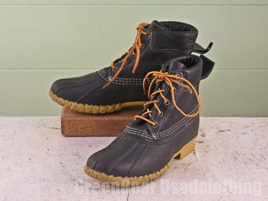 USA製 L.L.Bean ビーンブーツ 紺  レディース W7M 24cm B157