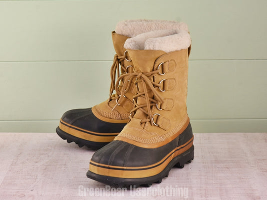 F192 レディース SOREL スノーブーツ 茶 24.5cm