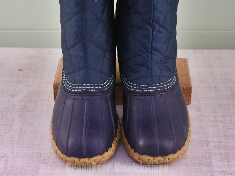 E393 USA製 L.L.Bean ビーンブーツ ナイロン 紺 メンズ 10M 28cm
