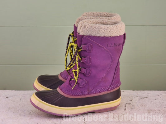 キッズ L.L.Bean スノーブーツ 紫 kids4 22.5cm Z124