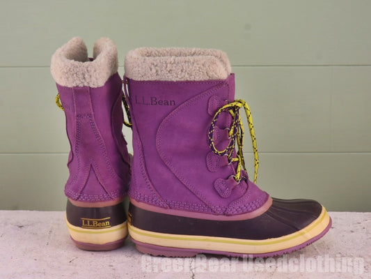 キッズ L.L.Bean スノーブーツ 紫 kids4 22.5cm Z124