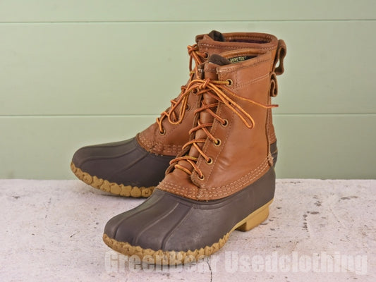 USA製 L.L.Bean ビーンブーツ 裏地付き 茶 レディース 24.5cmくらい B194