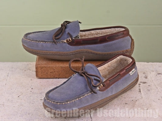 レディース L.L.Bean モカシンシューズ 青系 W9 26cm B208