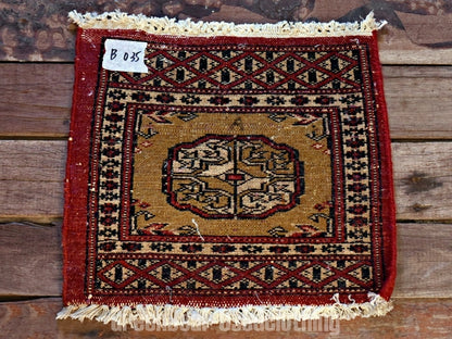 RAGB035 ヴィンテージ ミニラグ トライバルラグ 絨毯 33cm×29cm