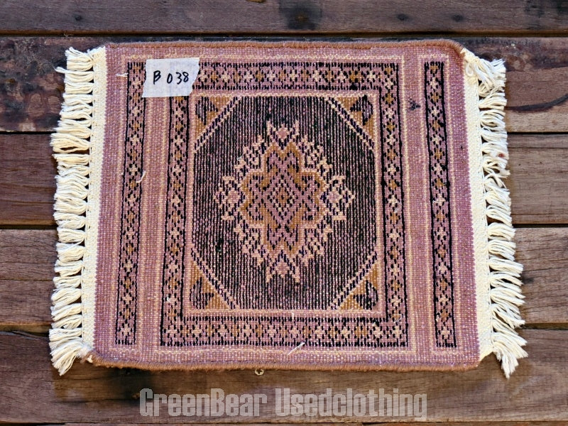 RAGB038 ヴィンテージ ミニラグ トライバルラグ 絨毯 31cm×29cm