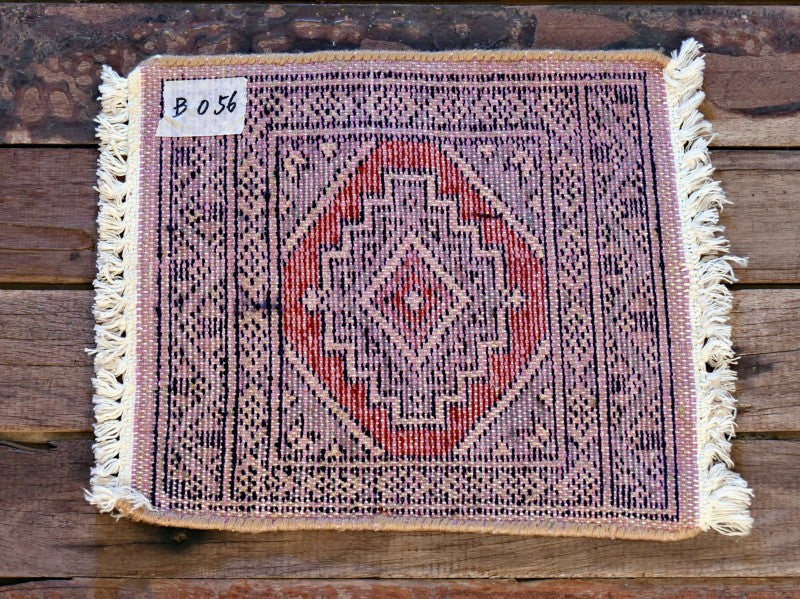 RAGB056 ヴィンテージ ミニラグ トライバルラグ 絨毯 30.5cm×28cm