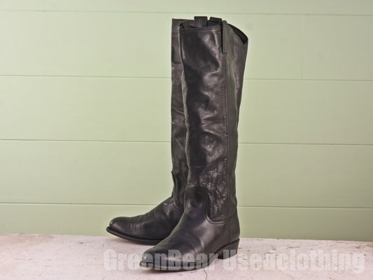 スペイン製 FRYE レディースブーツ 黒 23.5cmくらい B224