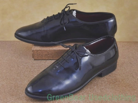 R352 USA製 GATEWAY FORMAL FOOTWEAR ビンテージ ドレスシューズ エナメル 黒 メンズ 26.5cm