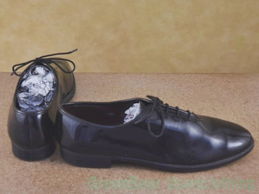 R352 USA製 GATEWAY FORMAL FOOTWEAR ビンテージ ドレスシューズ エナメル 黒 メンズ 26.5cm