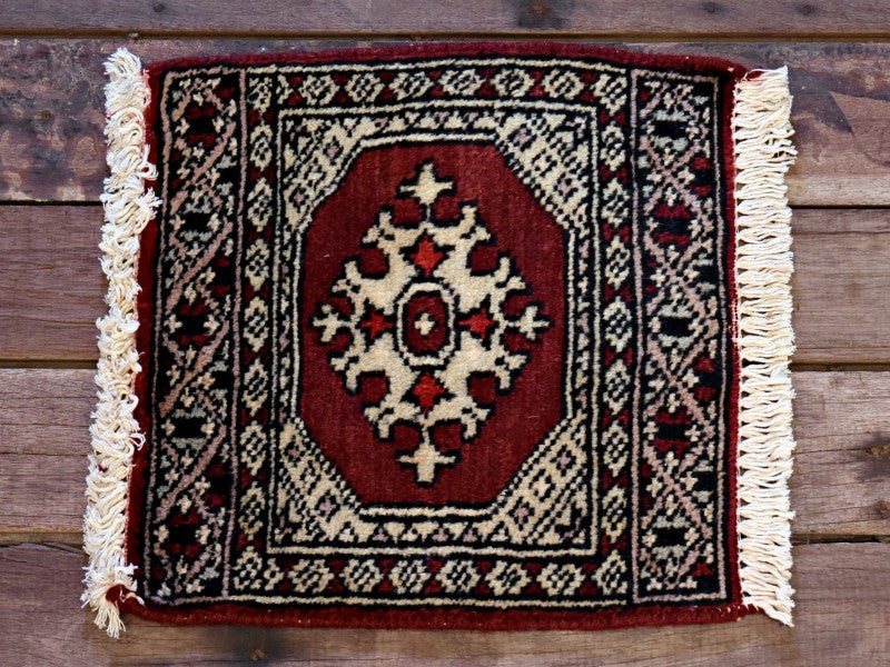 RAGB130 ヴィンテージ ミニラグ トライバルラグ 絨毯 30cm×29cm
