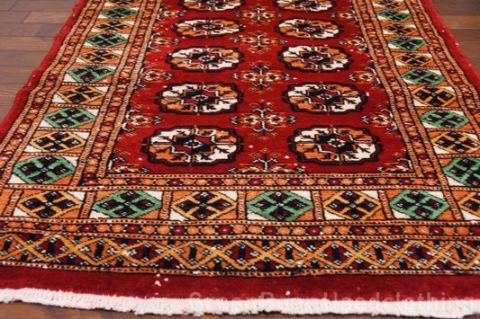 RAGU065 トライバルラグ 116.5cm×78cm ウール絨毯 アンティーク ヴィンテージ