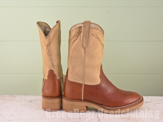 USA製 Renegode Boot co ビンテージ ウエスタンブーツ ベージュ×茶 レディース 40EE 25cm B281
