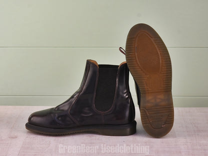 E438 レディース Dr.Martens サイドゴアブーツ 茶 39 24.5cm