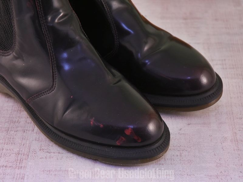 E438 レディース Dr.Martens サイドゴアブーツ 茶 39 24.5cm