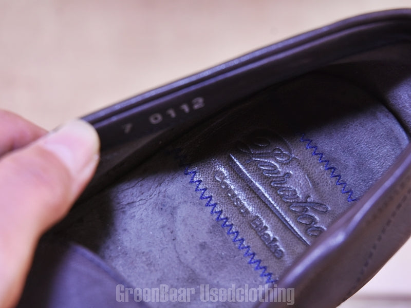 E449 スペイン製 Paraboot コインローファー グレー メンズ 7 25cm