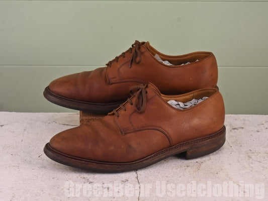イギリス製 CROCKETT&JONES ビンテージ ビジネスシューズ プレーントゥ 茶 メンズ 9.5E 27.5cm A281