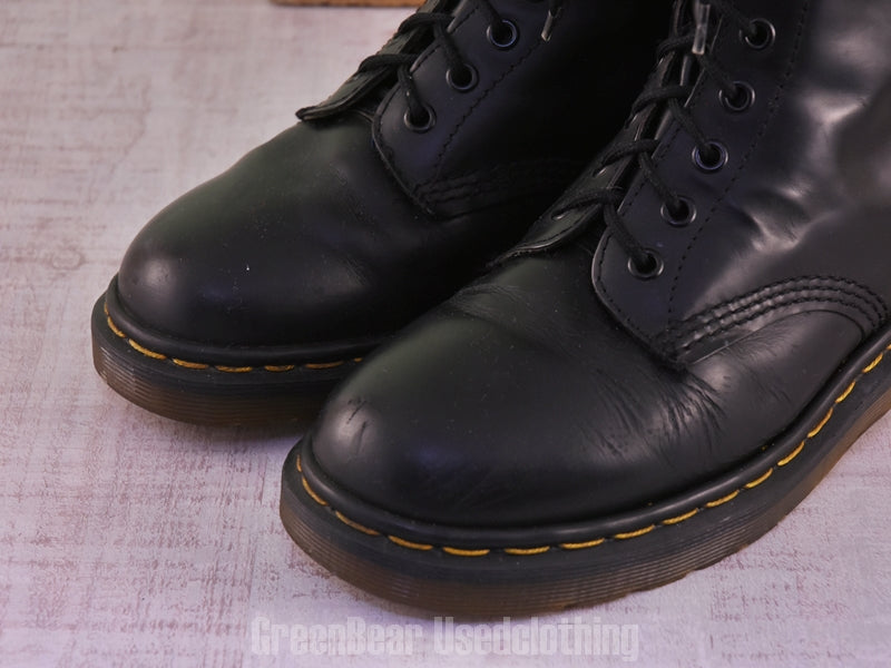 E458 イギリス製 Dr.Martens ビンテージ レディースブーツ 黒 6 24cm