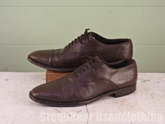 イタリア製 Ermenegild Zegna 超高級 ビジネスシューズ ストレートチップ 茶 メンズ 10EU 28cm A282