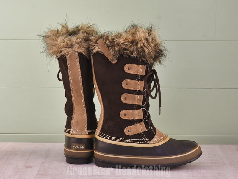 E463 メンズ SOREL スノーブーツ 茶 26cm