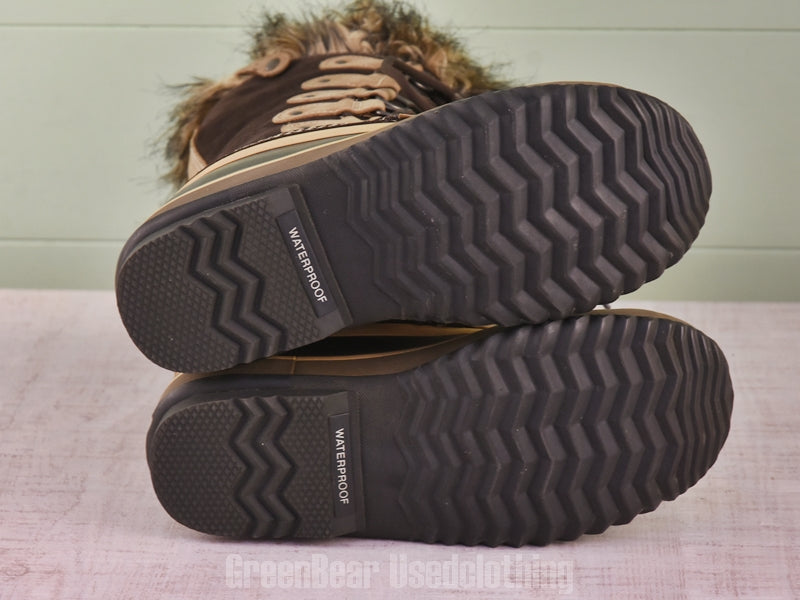 E463 メンズ SOREL スノーブーツ 茶 26cm