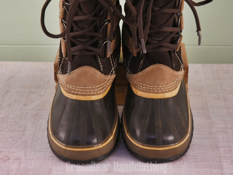 E463 メンズ SOREL スノーブーツ 茶 26cm