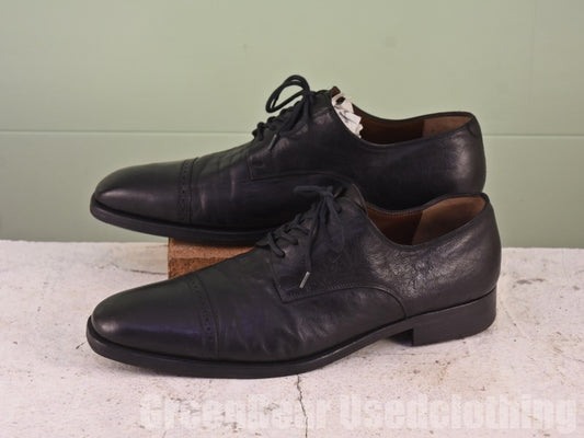 イタリア製 FRATELLI ROSSETTI  高級 ビジネスシューズ ストレートチップ 黒 メンズ 9.5 27.5cm A287