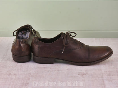 D083 イタリア製 DOLCE&GABBANA ストレートチップシューズ 茶 メンズ 7.5 25.5cm