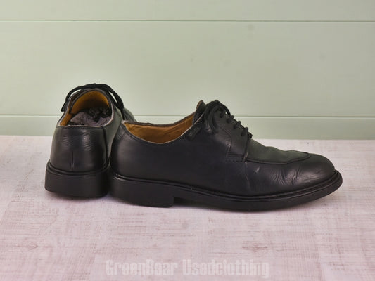 D087 フランス製 Paraboot ビジネスシューズ Uチップ 黒 メンズ 25.5cmくらい