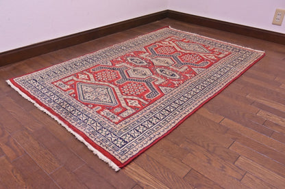 RAGU195 トライバルラグ ウール絨毯 アンティーク ヴィンテージ 92cm×147cm