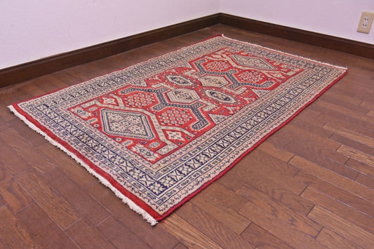 RAGU195 トライバルラグ ウール絨毯 アンティーク ヴィンテージ 92cm×147cm