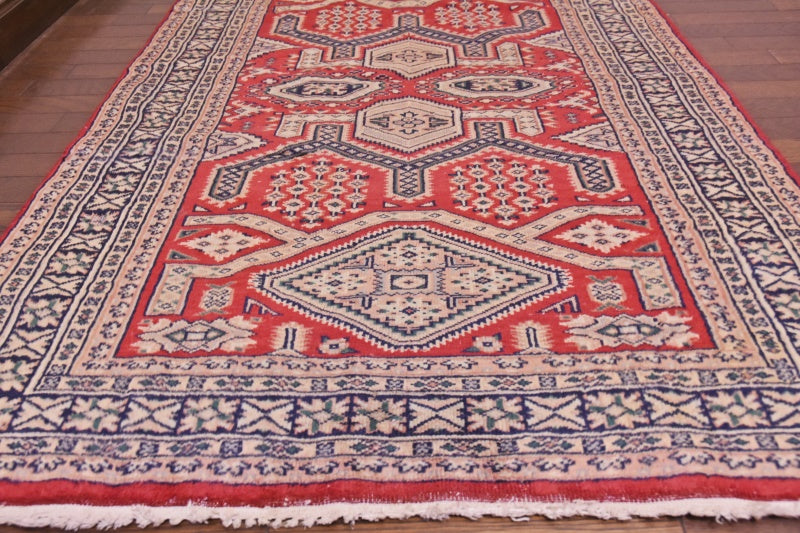 RAGU195 トライバルラグ ウール絨毯 アンティーク ヴィンテージ 92cm×147cm