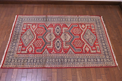 RAGU195 トライバルラグ ウール絨毯 アンティーク ヴィンテージ 92cm×147cm