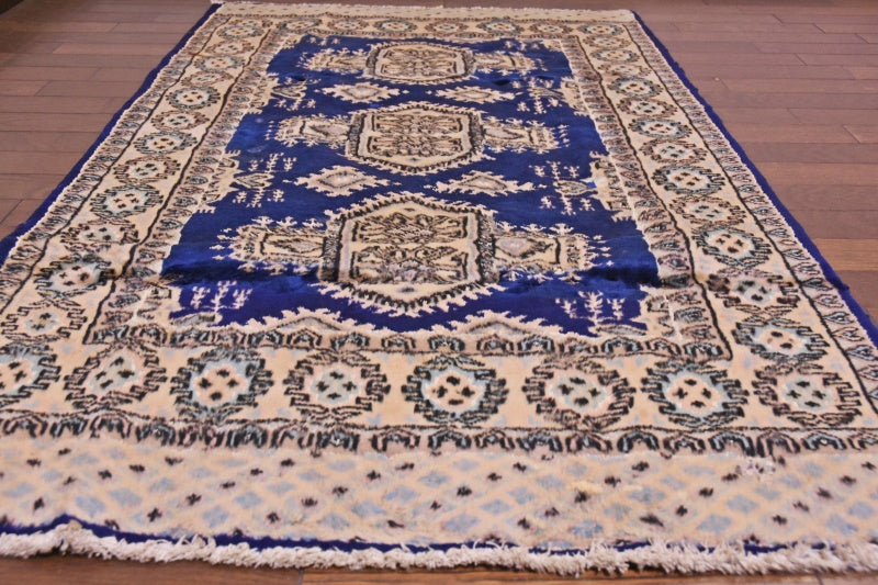 RAGU198 トライバルラグ ウール絨毯 アンティーク ヴィンテージ 75cm×121cm