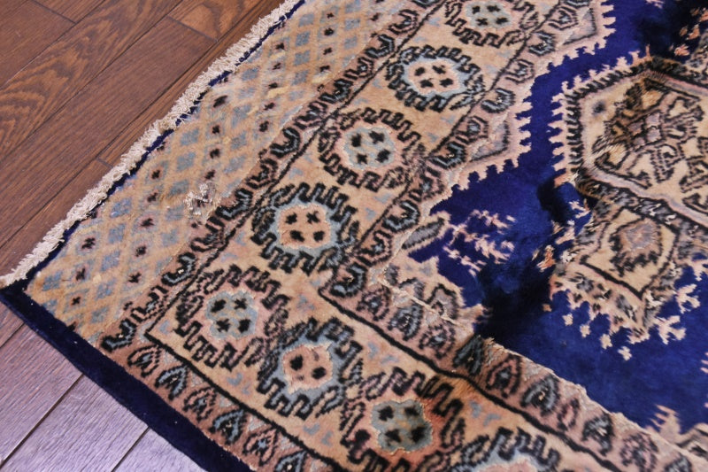 RAGU198 トライバルラグ ウール絨毯 アンティーク ヴィンテージ 75cm×121cm
