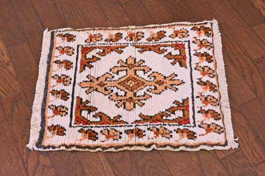 RAGU208 トライバルラグ ウール絨毯 アンティーク ヴィンテージ 37cm×45cm