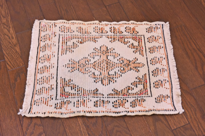 RAGU208 トライバルラグ ウール絨毯 アンティーク ヴィンテージ 37cm×45cm
