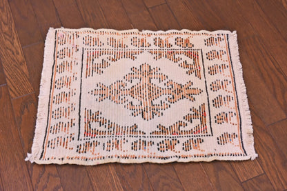 RAGU208 トライバルラグ ウール絨毯 アンティーク ヴィンテージ 37cm×45cm