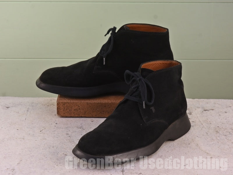 イタリア製 TOD'S メンズブーツ スウェード 黒 7 25cm C015