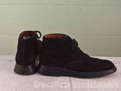 イタリア製 TOD'S メンズブーツ スウェード 黒 7 25cm C015