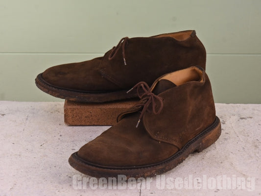 イギリス製 Trickers ビンテージ チャッカブーツ スウェード 茶 メンズ 26cmくらい C030