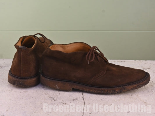 イギリス製 Trickers ビンテージ チャッカブーツ スウェード 茶 メンズ 26cmくらい C030