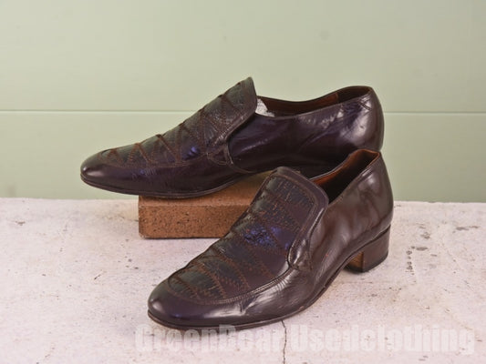 ビンテージ GRENSON スリッポンシューズ 茶 メンズ 8.5 26.5cm C040