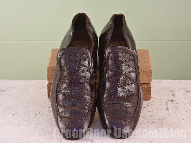 ビンテージ GRENSON スリッポンシューズ 茶 メンズ 8.5 26.5cm C040